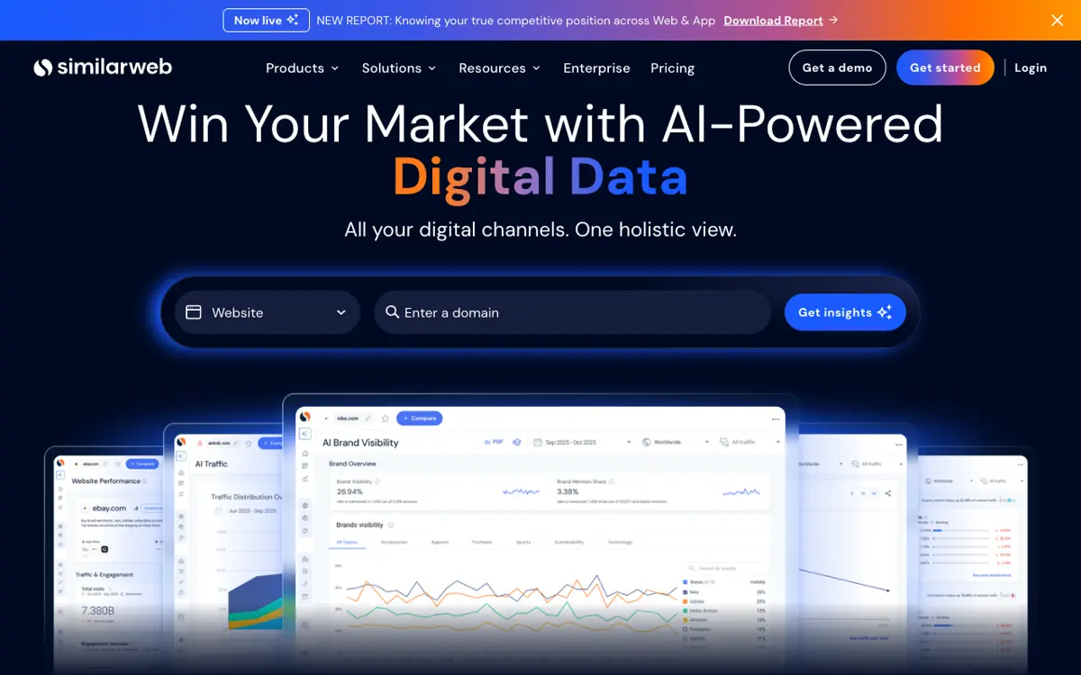Similarweb homepage